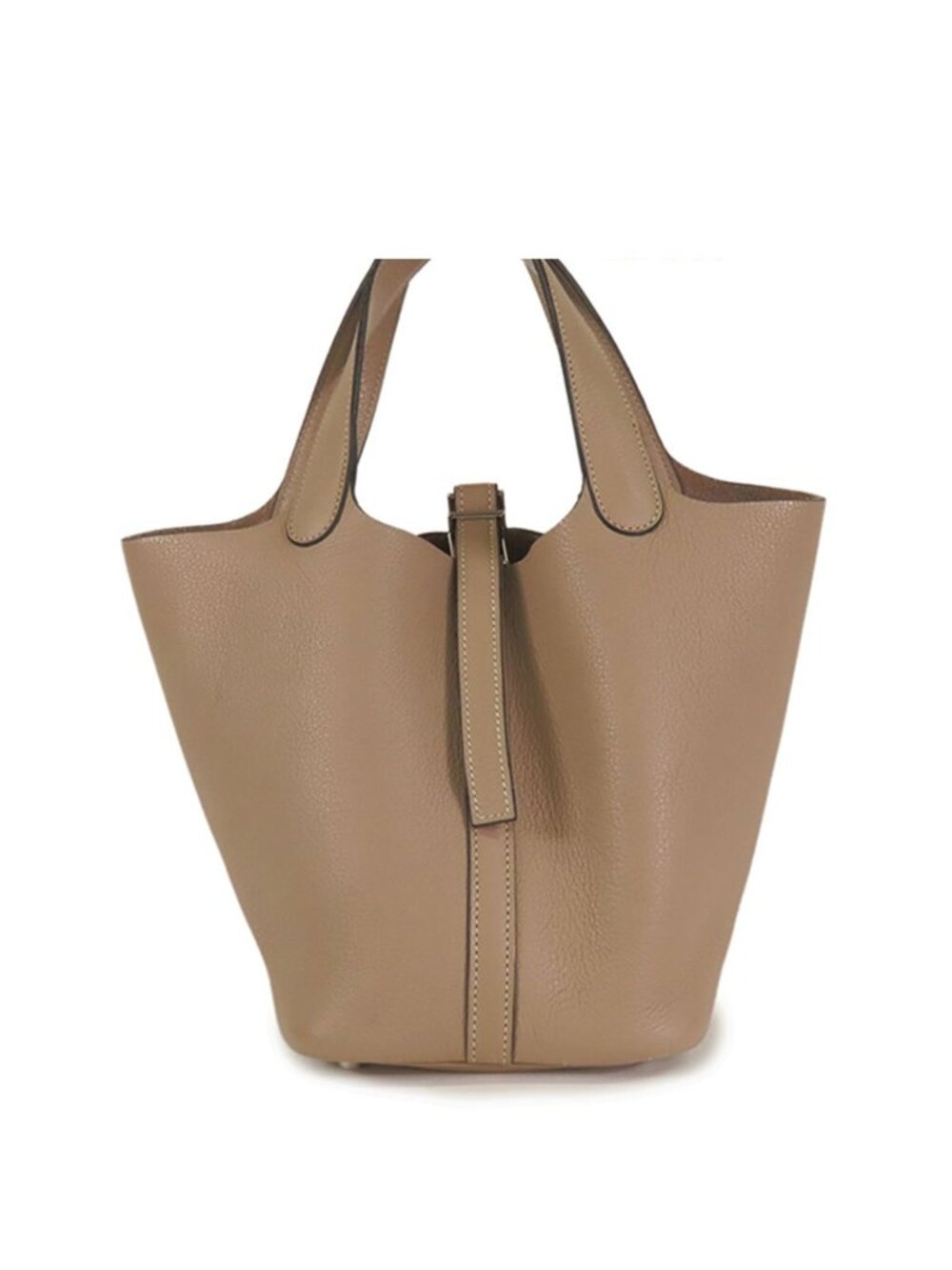 Hermes Picotin Lock PM Tourtiere Gray Silver Taurillon Handbag